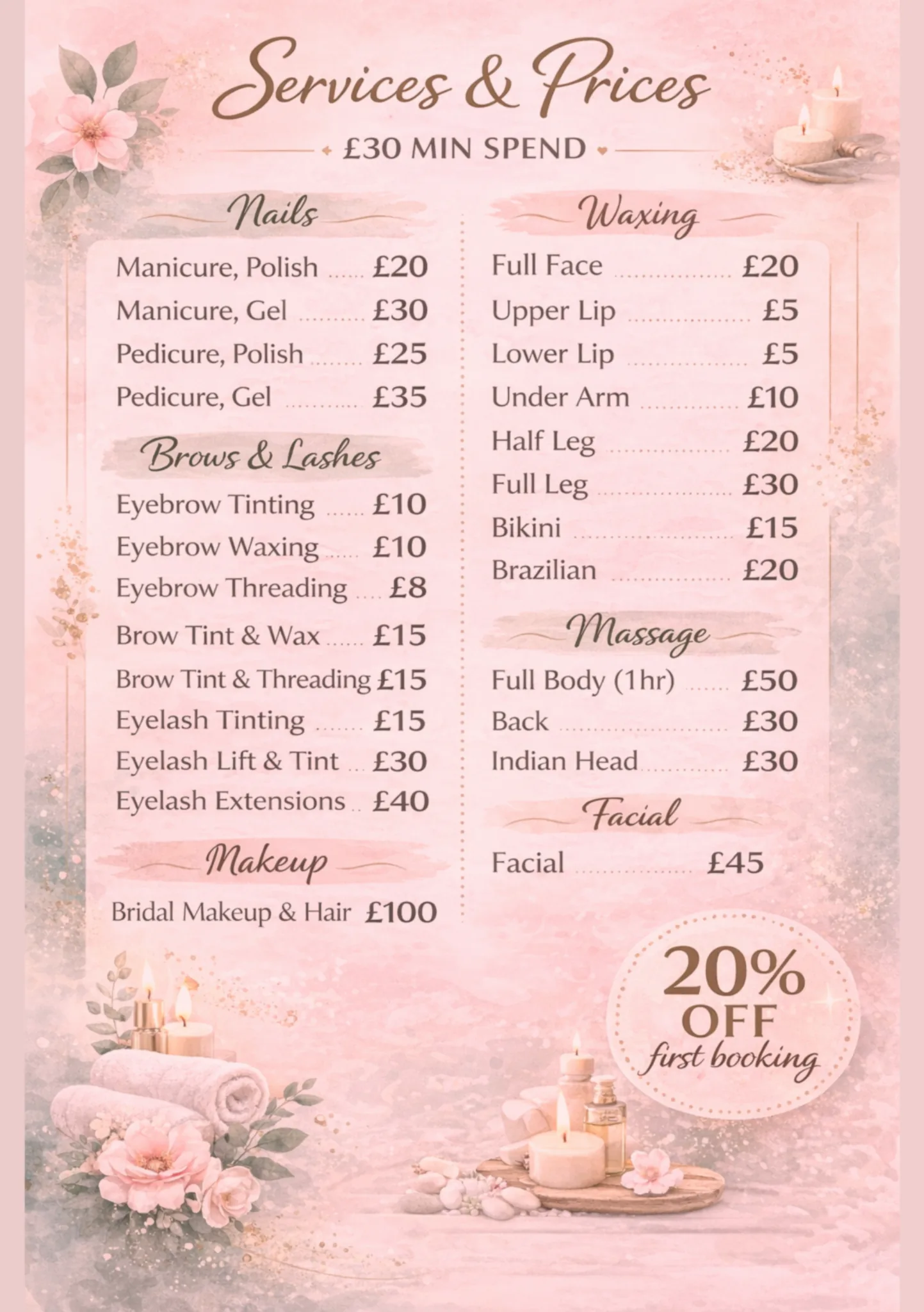 Emma's Salon flyer page 2