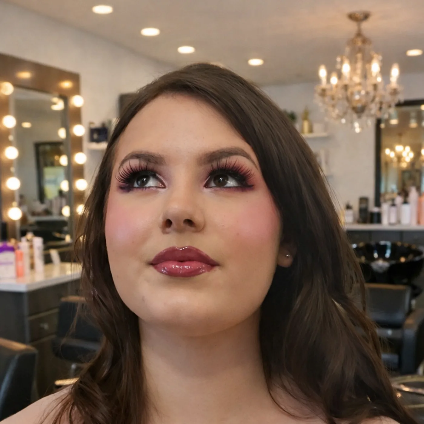 Glam makeup look