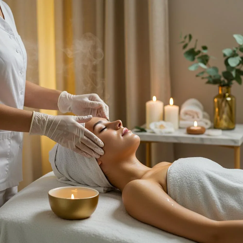 Relaxing facial treatment in Newport