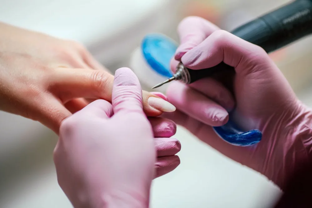 Professional gel nail application in Newport