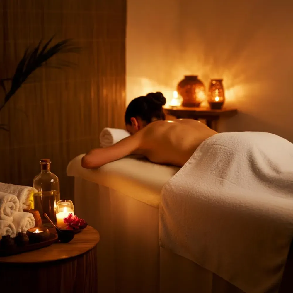 Calm massage treatment environment in Newport